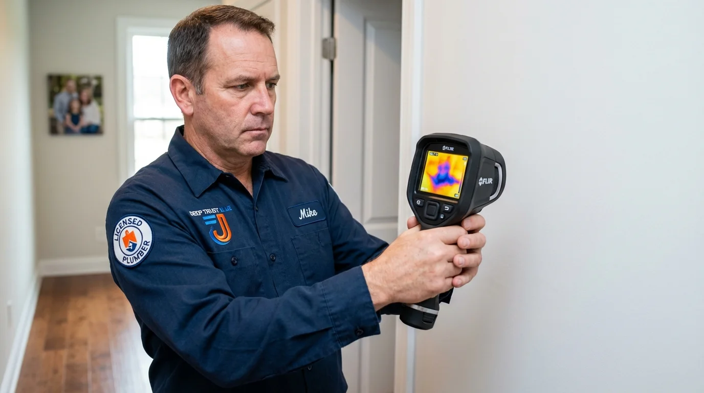 Thermal imaging leak detection by Johns Plumbing LLC in Cornish